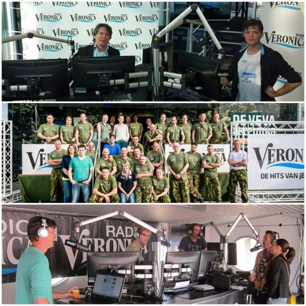 Carsten bij Radio Veronica, collage 4