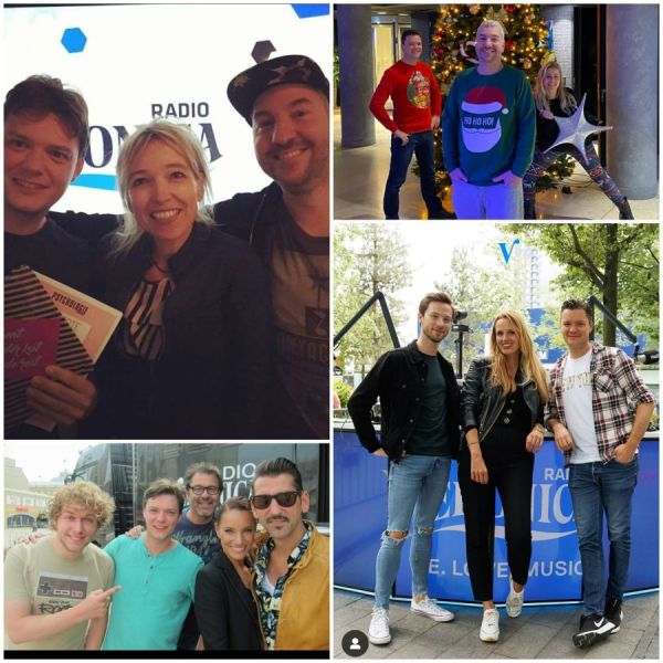 Carsten bij Radio Veronica, collage 7