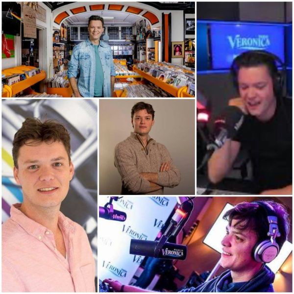 Carsten bij Radio Veronica, collage 1
